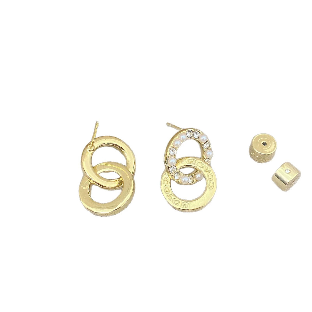 Coach Pearl Rhinestone Inlay Earrings - Picture 5 of 6